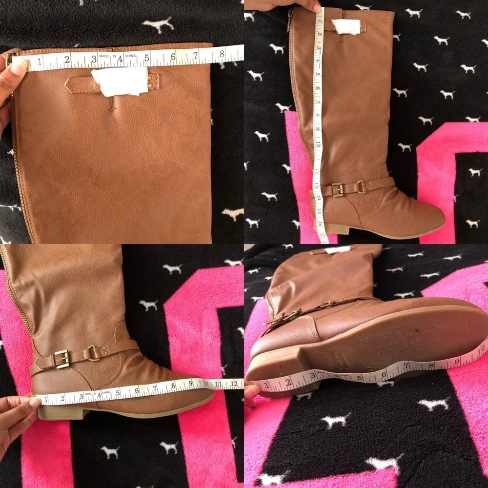🛍️ Vegan Leather Tall Brown boots size 9